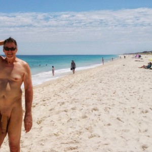 true nudist flashing on the beach