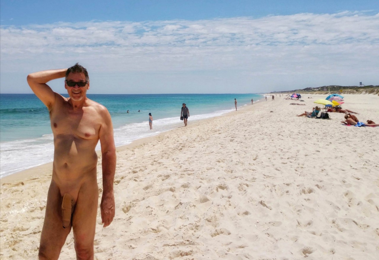 true nudist flashing on the beach