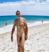 true nudist flashing on the beach